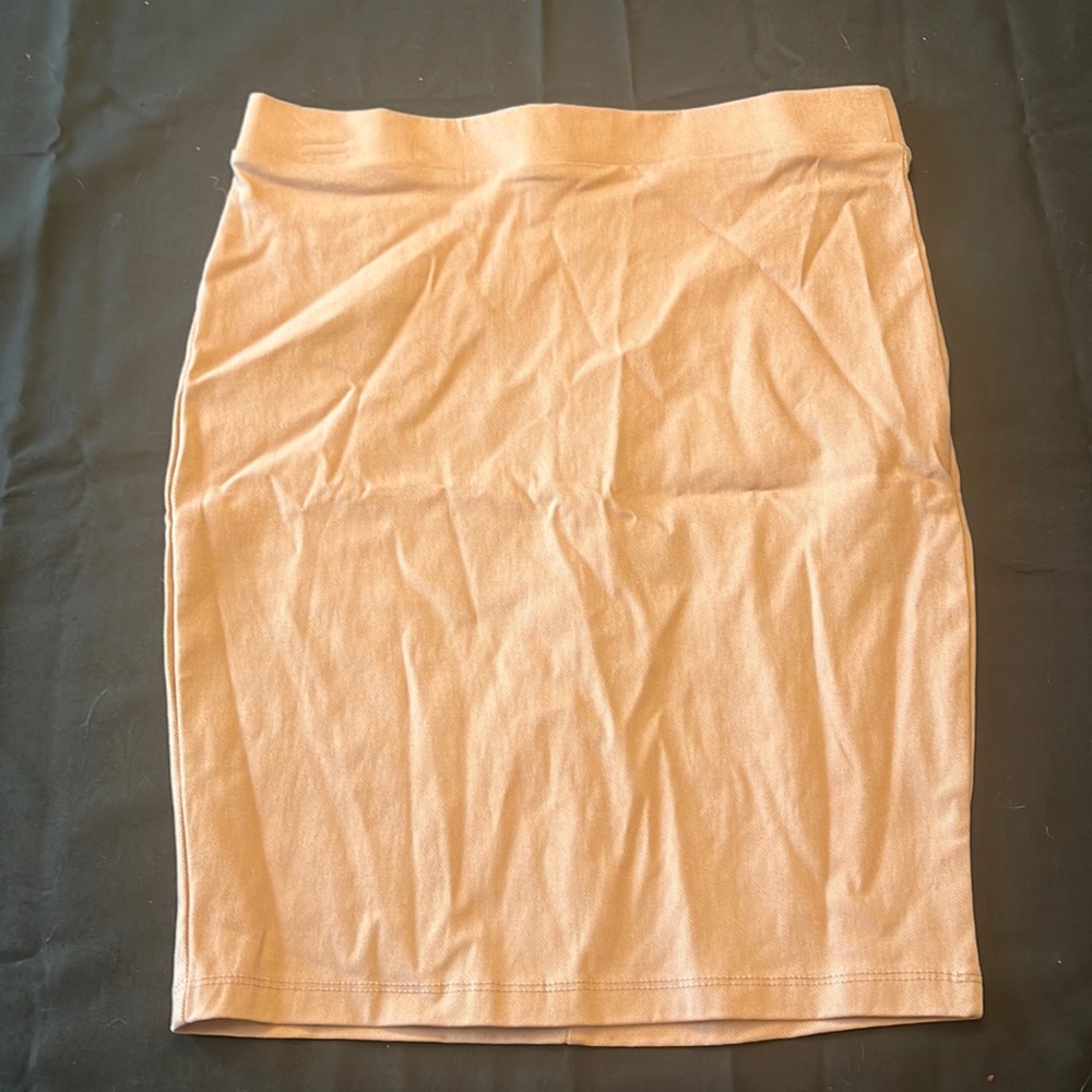 Tight pink mini skirt